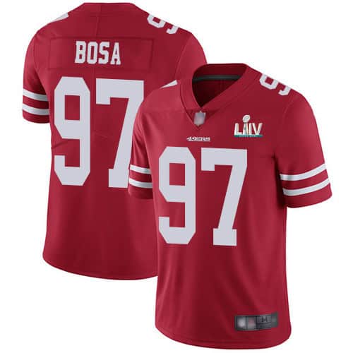 San Francisco 49ers #97 Nick Bosa Red Super Bowl LIV Vaper Untouchable Limited Stitched Jersey