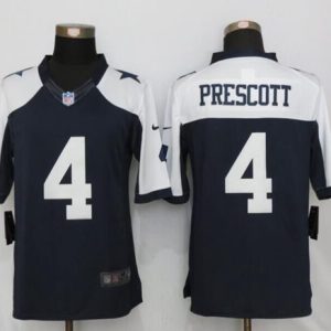 Cowboys #4 Dak Prescott Navy Blue Thanksgiving Stitched Limited Nike Jersey