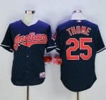 Indians #25 Jim Thome Navy Blue Cool Base Stitched Jersey