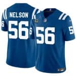 Indianapolis Colts #56 Quenton Nelson Blue 2025 F.U.S.E. With 4-Star C Patch Vapor Limited Stitched Jersey