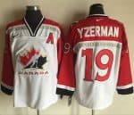 Team CA. #19 Steve Yzerman White Red Nike Throwback Stitched Jersey