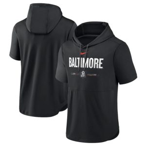 Baltimore Orioles Black 2023 City Connect Short Sleeve Pullover Hoodie