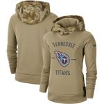 Tennessee Titans Khaki 2019 Salute To Service Therma Pullover Hoodie(Run Small)