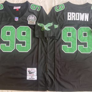 Philadelphia Eagles #99 Jerome Brown Black Throwback Stitched Jersey