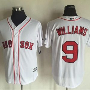 Red Sox #9 Ted Williams White New Cool Base Stitched Jersey