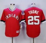 Indians #25 Jim Thome Red 1978 Turn Back The Clock Stitched Jersey