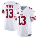 San Francisco 49ers #13 Brock Purdy White 2025 F.U.S.E. With 3-Star C Patch Vapor Untouchable Limited Stitched Jersey