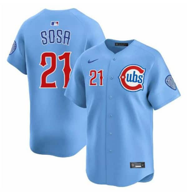 Chicago Cubs #21 Sammy Sosa Blue 2024 25 2nd Alternate Limited Stitched Jersey