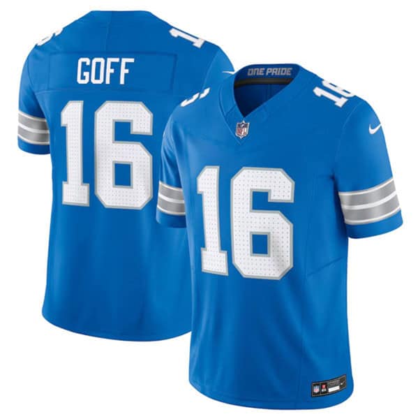 Detroit Lions #16 Jared Goff Blue 2024 F.U.S.E. Vapor Limited Stitched Jersey