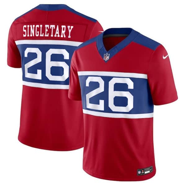 New York Giants #26 Devin Singletary Century Red Alternate Vapor F.U.S.E. Limited Stitched Jersey