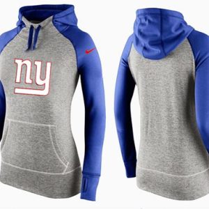 Nike New York Giants Performance Hoodie Grey Blue_2