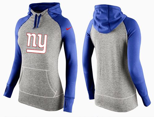 Nike New York Giants Performance Hoodie Grey Blue_2