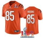 Cincinnati Bengals #85 Tee Higgins Orange 2022 Super Bowl LVI Vapor Limited Stitched Jersey