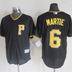Pirates #6 Starling Marte Black New Cool Base Stitched Jersey