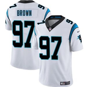 Carolina Panthers #97 Bobby Brown White 2025 Vapor Limited Stitched Jersey