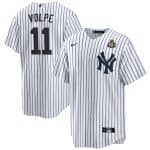 New York Yankees #11 Anthony Volpe White 2024 World Series With Name Cool Base Stitched Jersey