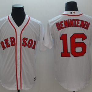 Boston Red Sox #16 Andrew Benintendi Majestic White Cool Base Player Stitched Jersey