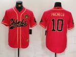 Kansas City Chiefs #10 Isiah Pacheco Red Gold Cool Base Stitched Jersey
