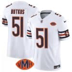 Chicago Bears #51 Dick Butkus White 2025 F.U.S.E. With VMH Patch Vapor Untouchable Limited Football Stitched Jersey