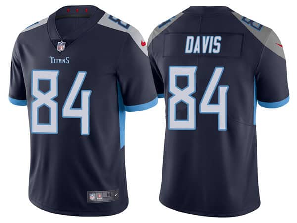 Tennessee Titans #84 Corey Davis Navy Vapor Untouchable Limited Stitched Jersey