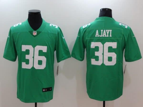 Philadelphia Eagles #36 Jay Ajayi Green Throwback Vapor Untouchable Limited Stitched Jersey