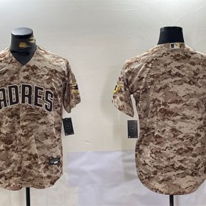 San Diego Padres Blank Tan Camo Cool Base Stitched Jersey