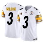 Pittsburgh Steelers #3 Russell Wilson White 2024 F.U.S.E. With Walter Payton Patch Vapor Limited Stitched Jersey
