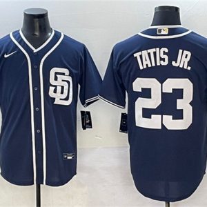 San Diego Padres #23 Fernando Tatis Jr. Navy Cool Base Stitched Jersey