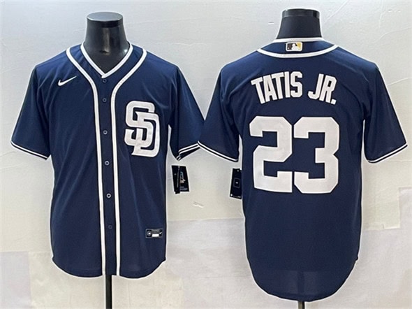 San Diego Padres #23 Fernando Tatis Jr. Navy Cool Base Stitched Jersey