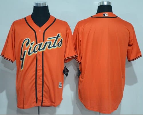 Giants Blank Orange New Cool Base Alternate Stitched Jersey