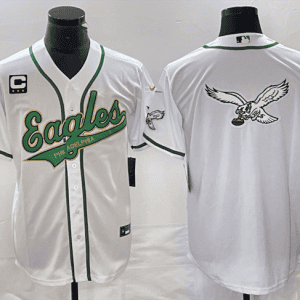 Philadelphia Eagles White Gold Team Big Logo With C Patch Cool Base Stitched Jersey
