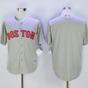 Red Sox Blank Grey New Cool Base Stitched Jersey
