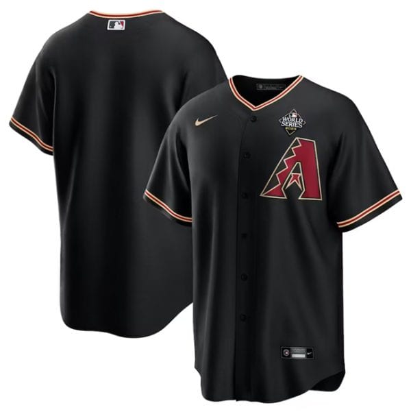 Arizona Diamondbacks Blank Black 2023 World Series Cool Base Stitched Jersey