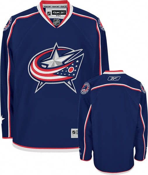 Blue Jackets Blank Stitched Blue Jersey