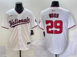 Washington Nationals #29 James Wood White Home Limited Stitched Jersey
