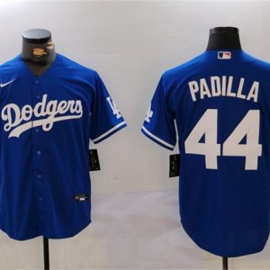Los Angeles Dodgers #44 Vicente Padilla Blue Cool Base Stitched Jersey