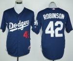Dodgers #42 Jackie Robinson Navy Blue Cooperstown Stitched Jersey