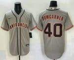 San Francisco Giants #40 Madison Bumgarner Grey Cool Base Stitched Jersey