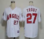 Angels Of Anaheim #27 Mike Trout White Cool Base Stitched Jersey
