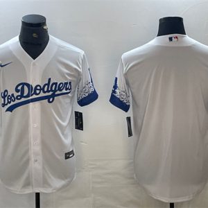 Los Angeles Dodgers Blank White City Connect Cool Base Stitched Jersey
