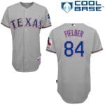 Rangers #84 Prince Fielder Grey Cool Base Stitched Jersey