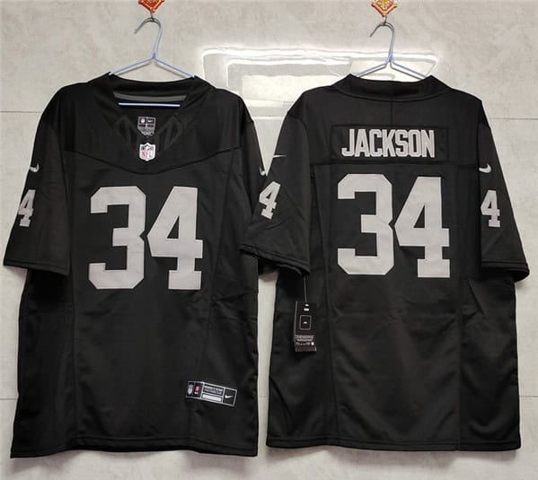Las Vegas Raiders #34 Bo Jackson Black 2023 F.U.S.E Vapor Untouchable Stitched Jersey