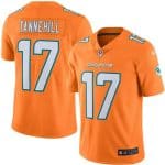 Dolphins #17 Ryan Tannehill Orange Stitched Limited Rush Nike Jersey