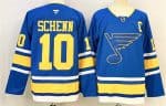 St. Louis Blues #10 Brayden Schenn Blue 2025 With C Patch Stitched Jersey