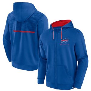 Buffalo Bills Blue Defender Evo Full-Zip Hoodie