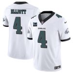 Philadelphia Eagles #4 Jake Elliott White 2025 F.U.S.E. With 4-Star C Patch Vapor Untouchable Limited Stitched Jersey