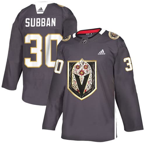 Vegas Golden Knights #30 Malcolm Subban Grey Latino Heritage Night Stitched Jersey