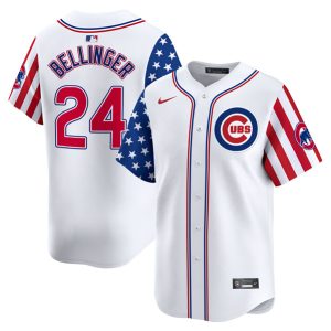 Chicago Cubs #24 Cody Bellinger White 2024 Independence Day Vapor Limited Stitched Jersey