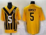 Pittsburgh Steelers #5 Jalen Ramsey Gold 1933 Throwback Alternate Football Stitched Game Jersey