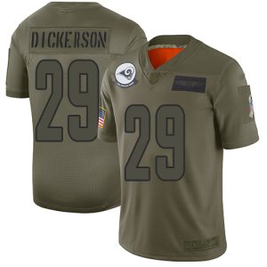 Los Angeles Rams #29 Eric Dickerson 2019 Camo Salute To Service Limited Stitched Jersey.
